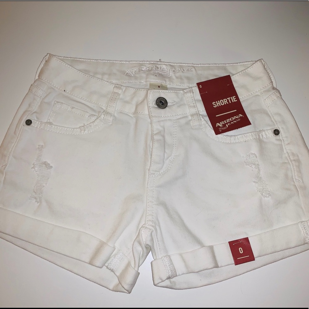 White Jean Shorts